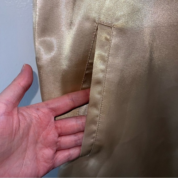 Gold Vertigo Paris XS Satin Bubble Dress with Scalloped Collar - Picture 5 of 6